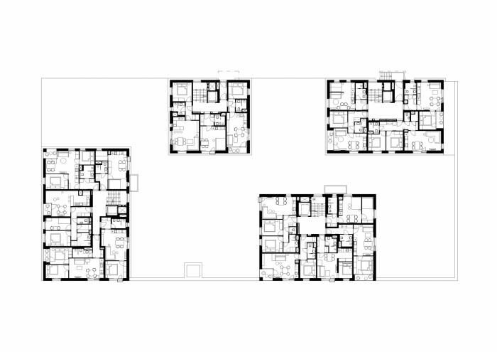 Aparthotel Sv. Vavřinec v Peci pod Sněžkou, ov-a/Jiří Opočenský, Štěpán Valouch, půdorys 1NP