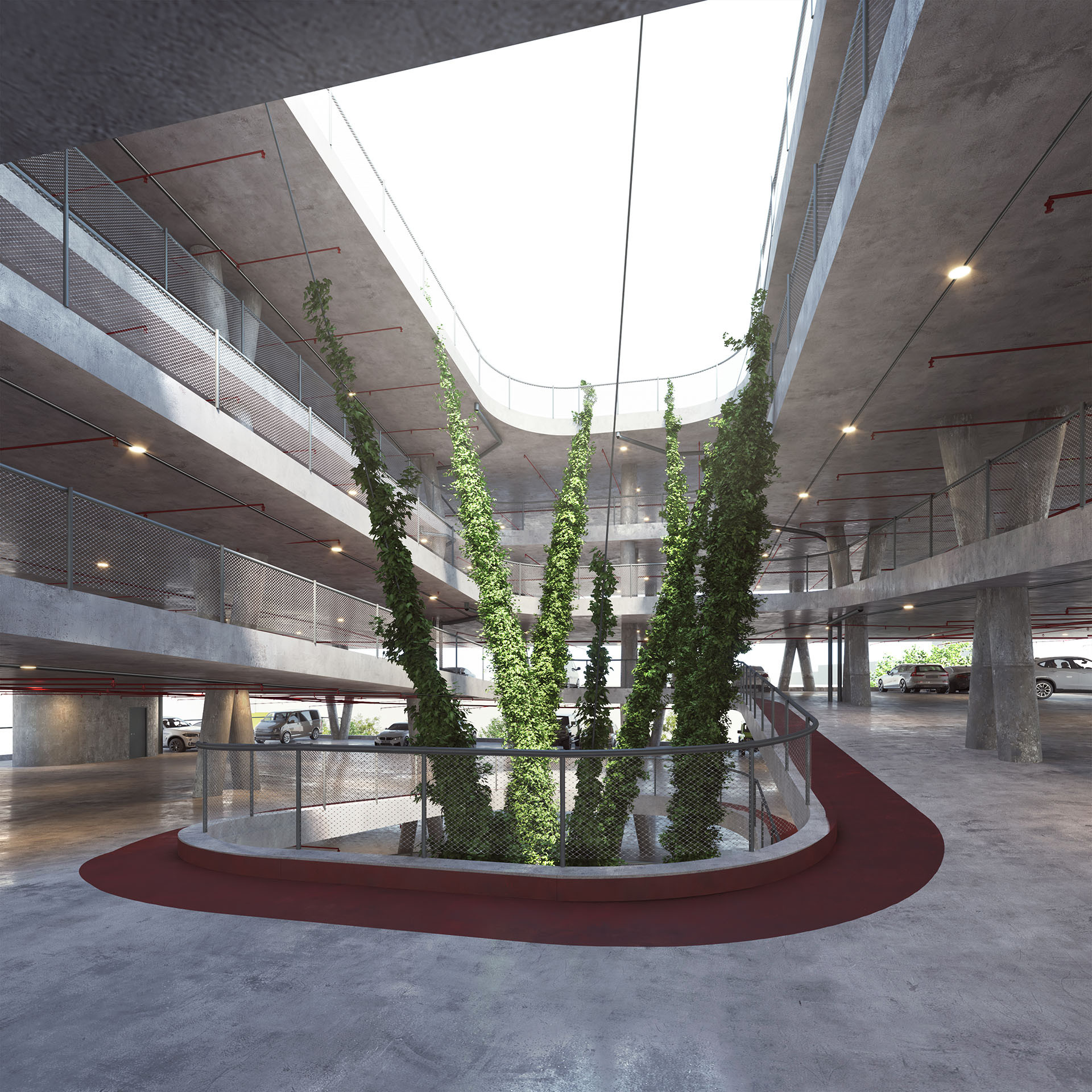 V Ostravě roste nový parkovací dům podle návrhu ateliéru PROJEKTSTUDIO EUCZ. (Parkovací dům v Ostravě, PROJEKTSTUDIO EUCZ)