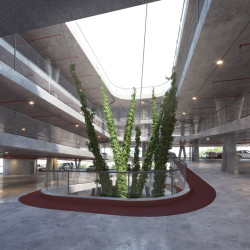 V Ostravě roste nový parkovací dům podle návrhu ateliéru PROJEKTSTUDIO EUCZ. (Parkovací dům v Ostravě, PROJEKTSTUDIO EUCZ)