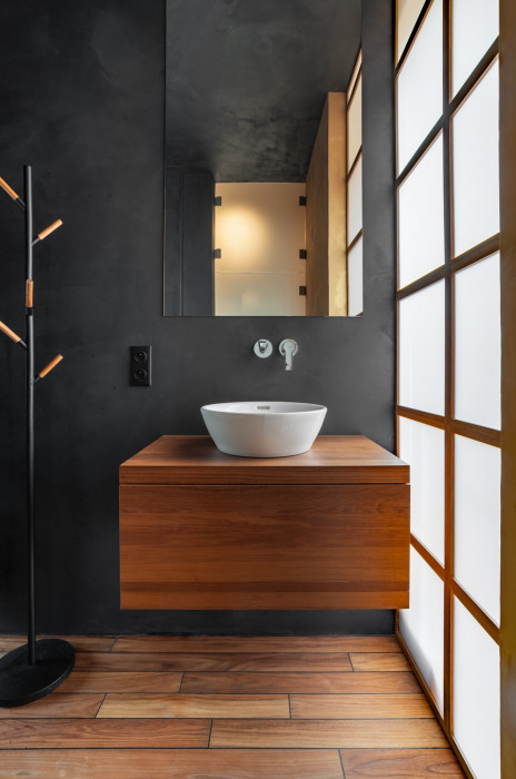 Interiér mezonetového bytu, studio AEIOU