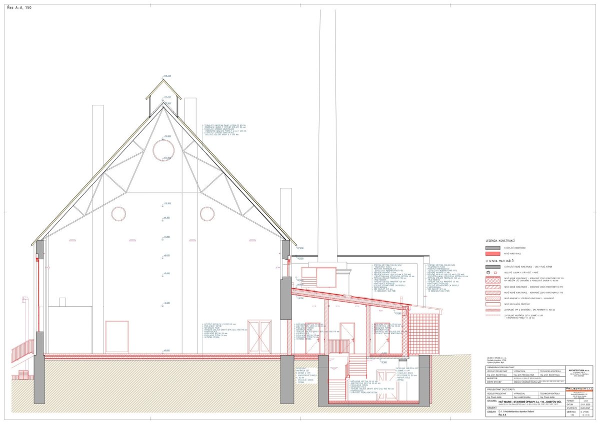 Huť Marie, Architektura s.r.o.: Řez