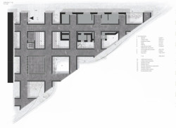 Památník Jana Palacha, RO_AR Szymon Rozwałka architects, půdorys 1. NP // 3. místo – foto