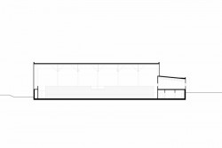 Sportovní hala Kuřim, CUBOID architekti, podélný řez