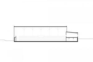 Sportovní hala Kuřim, CUBOID architekti, podélný řez