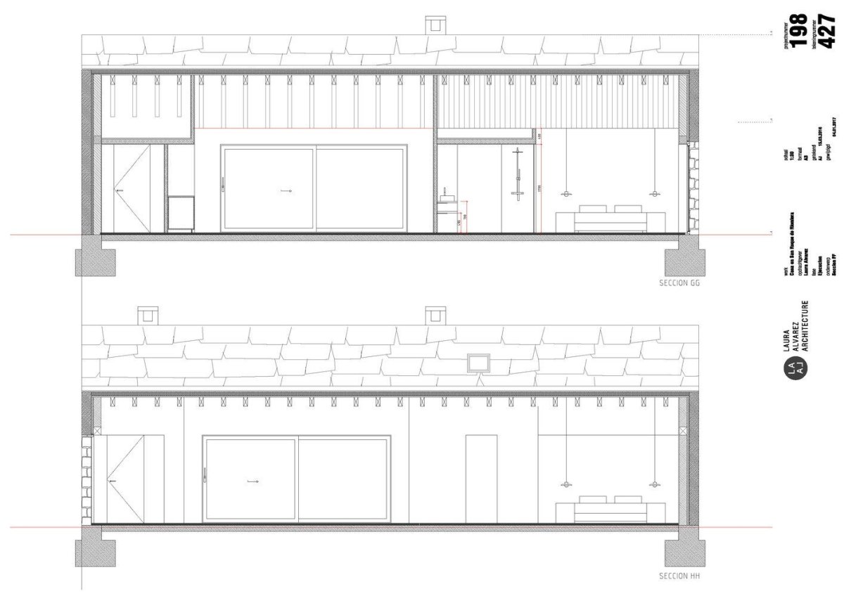 Villa Slow, řez, Laura Alvarez Architecture