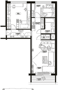ARCHHOLIKS, 2 × P byt, půdorys, nový stav – foto