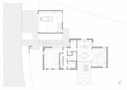 Rodinný dům na Brněnsku, FRIS architekti, půdorys 1 NP