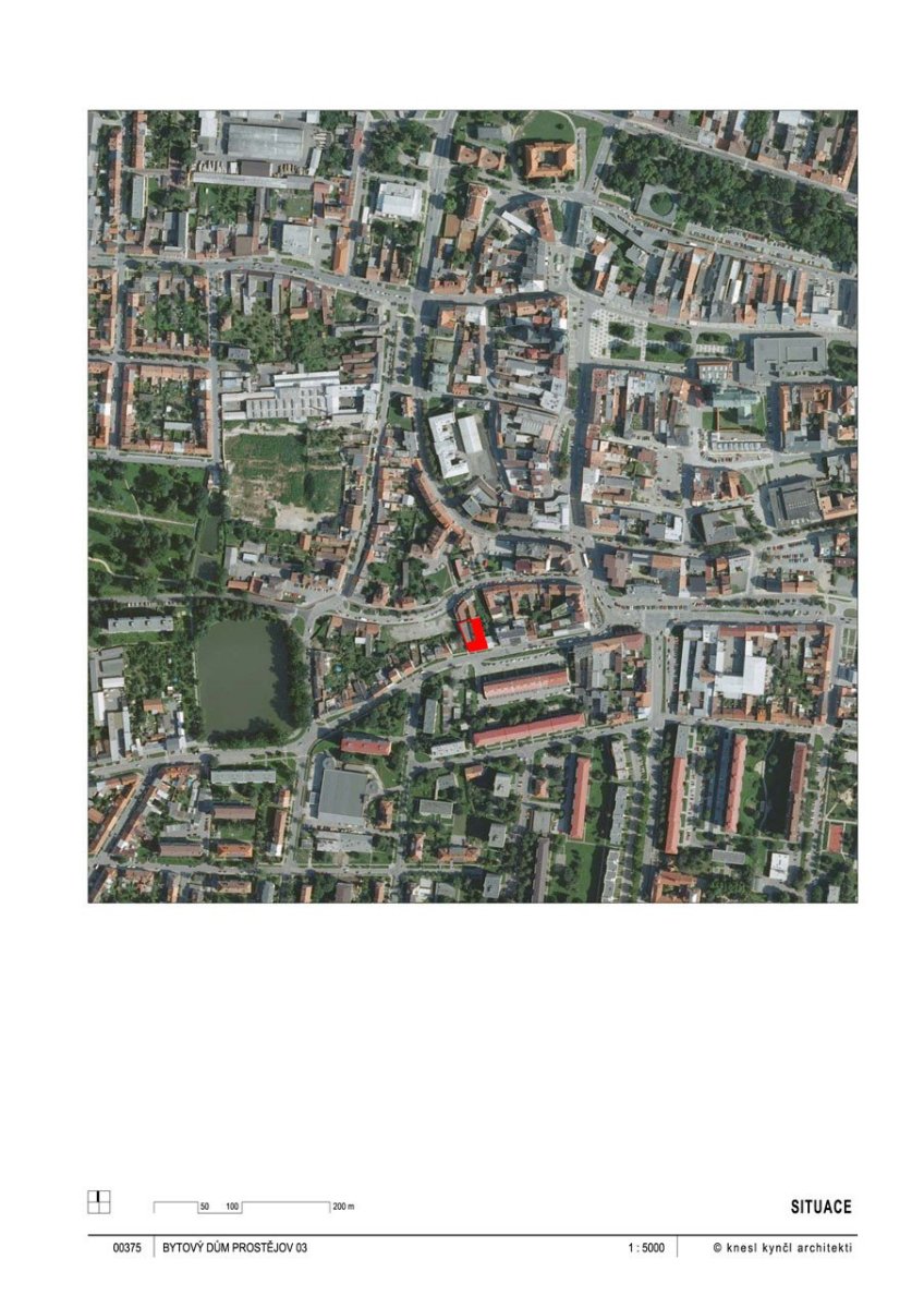 Bytový dům Prostějov, knesl kynčl architekti - situace širších vztahů