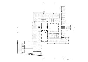 Jacoby Studios Headquarters, půdorys 1PP, David Chipperfield Architects