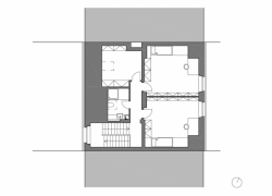 stempel & tesar architekti, Rekonstrukce prvorepublikové vily, půdorys 3. NP – foto