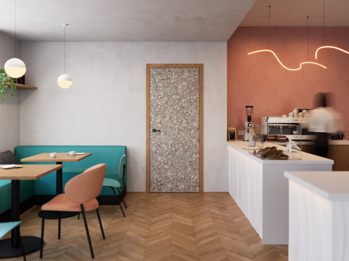 Dveře Elegant s recyklovaným povrchem Nanoverde od SAPELI