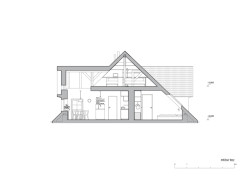 Půdní byt v kolonii Svoboda - Řez příčný