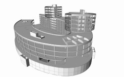 Budova Aviatica, Praha 5 - 3D model v programu Scia Engineer