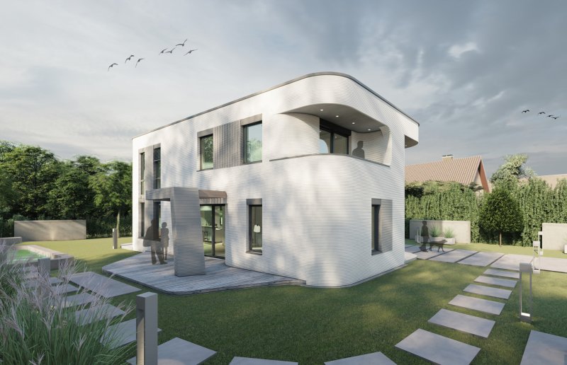 Speciální beton pro 3D tisk betonových staveb. Vyvinul ho výzkumný tým společnosti Heidelberg Materials