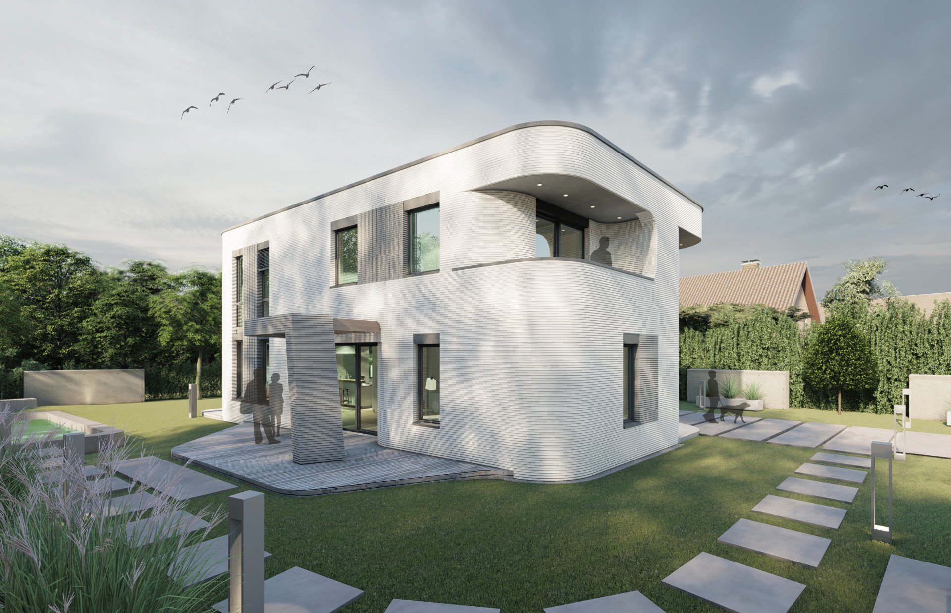 Speciální beton pro 3D tisk betonových staveb. Vyvinul ho výzkumný tým společnosti Heidelberg Materials