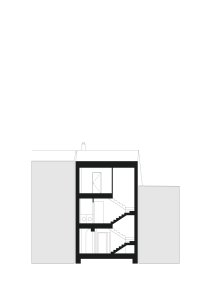 Řez (Rodinný dům v Senici na Hané, TŘI.ČTRNÁCT architekti)