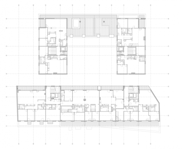 gutgut, JRKVC, DUN / Bytový dom na Dunajskej, půdorys 5. NP – foto