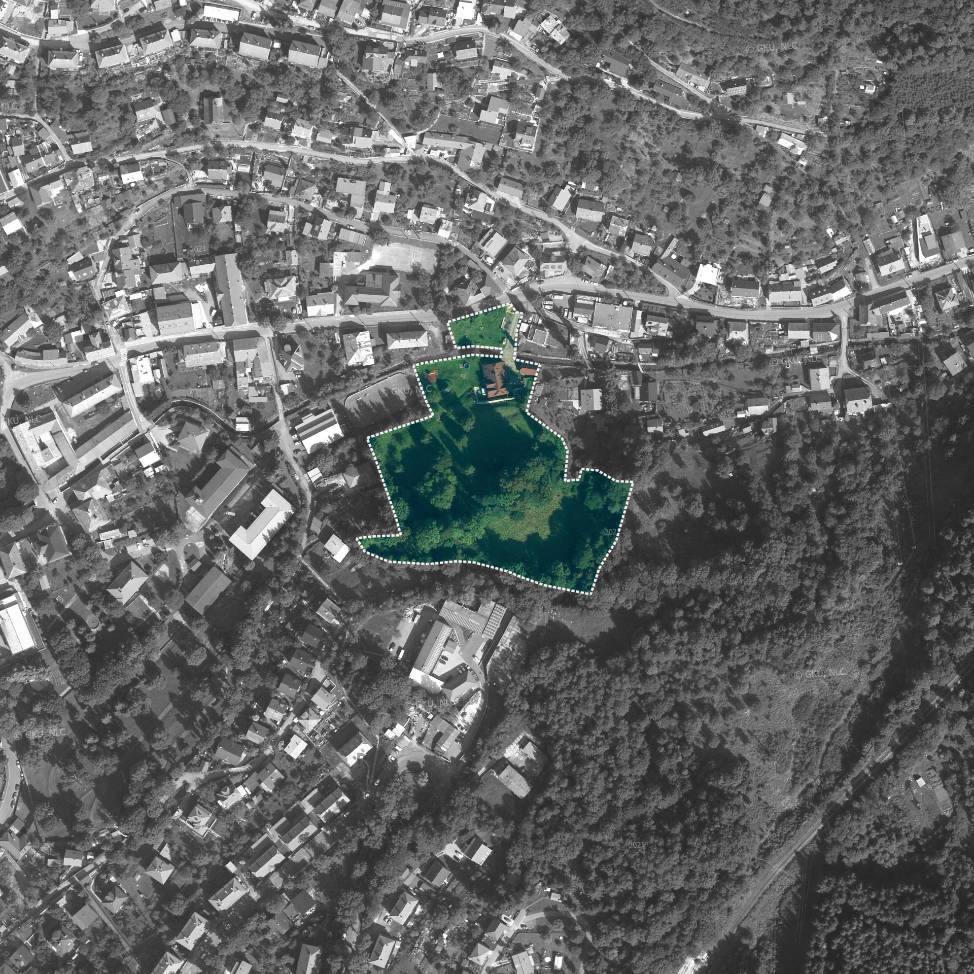 Řešené území - ortofotomapa