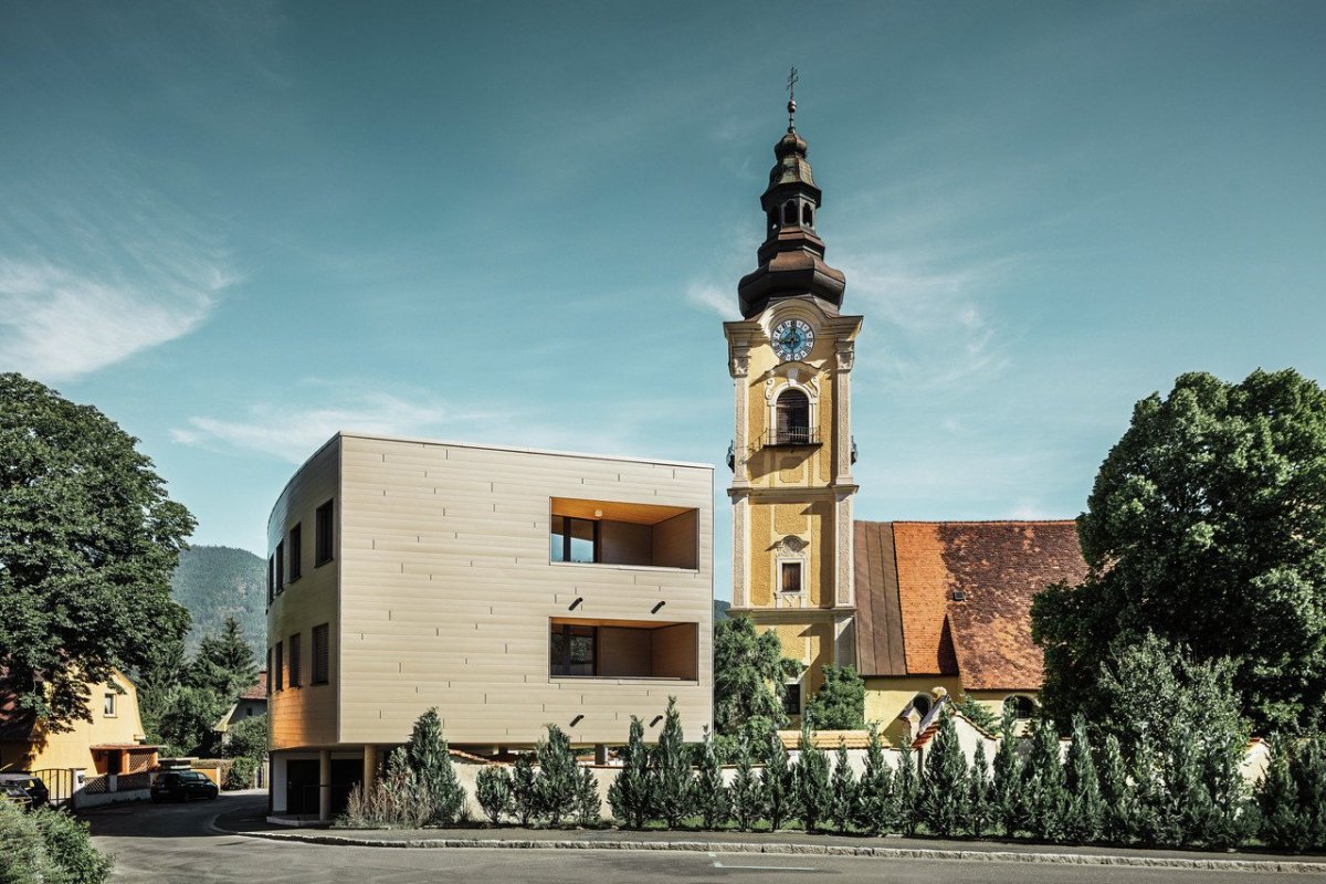 Architekti ze studia Nussmüller Architekten navrhli nové studentské koleje v rakouském Leobenu