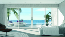 Posuvný systém se zdvihem Schüco LivingSlide, zapuštěný práh.