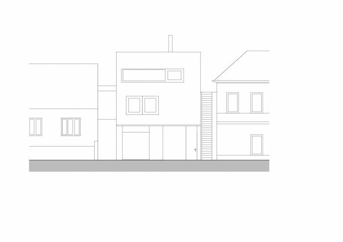 Rodinný dům v údolí Dyje, Kuba & Pilař architekti, pohled severní