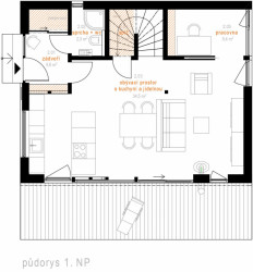 Prodesi, Domesi Concept House, Budíkov, půdorys 1. NP - foto