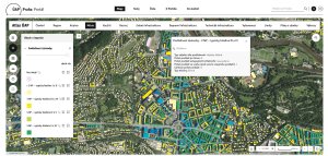Územně analytické podklady zahrnují nejnovější data o území nebo jeho hodnotách a limitech. (na obrázku podlažnost zástavby v Dejvicích)