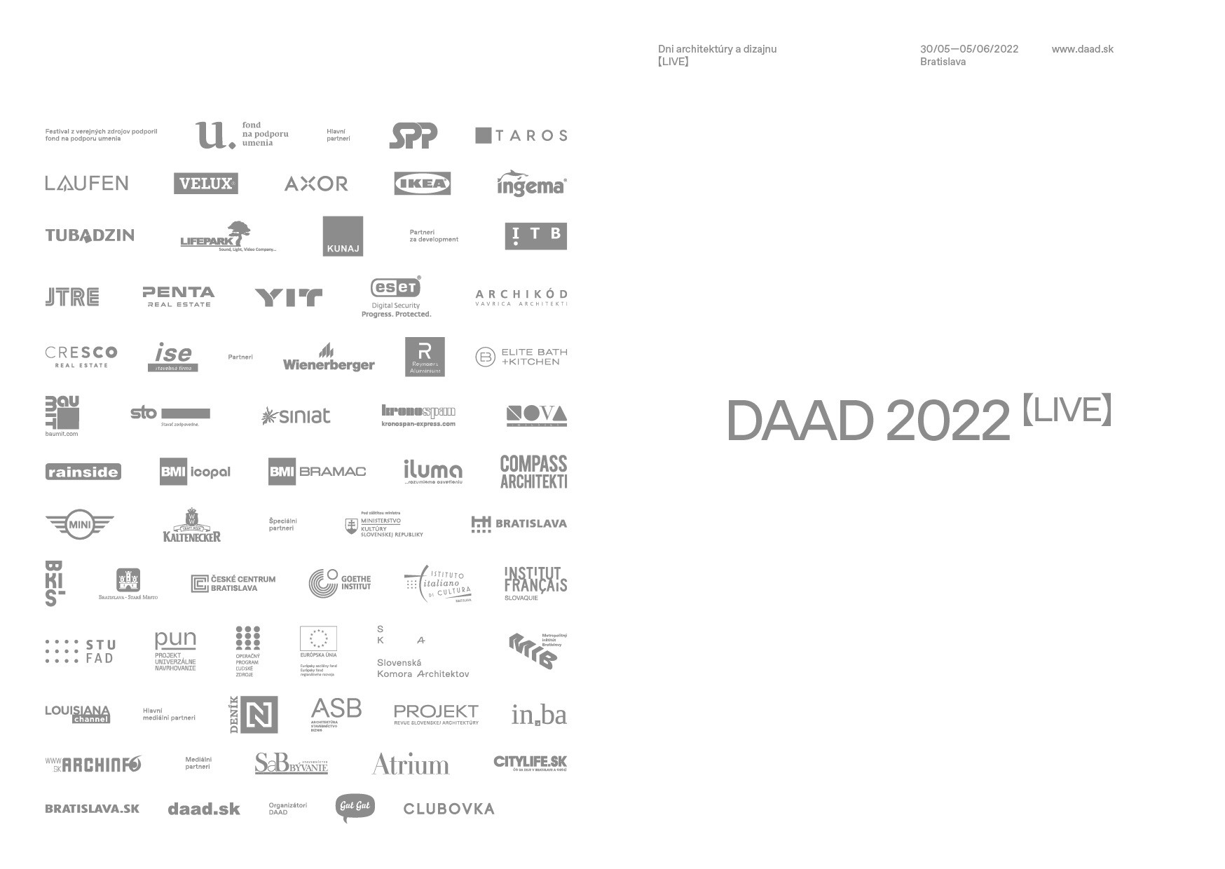 Právě probíhá slovenský festival DAAD: Dny architektúty a dizajnu