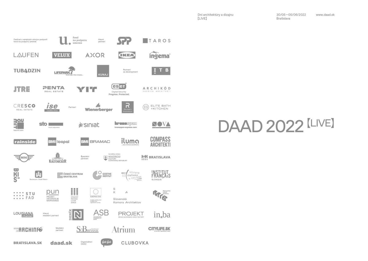 Právě probíhá slovenský festival DAAD: Dny architektúty a dizajnu