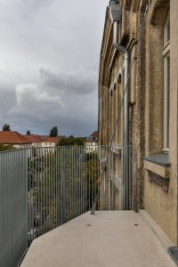 Rekonstrukce vily Heike; Christof Schubert Architekten: Balkon v posledním podlaží dříve využíval majitel domu, který zde měl byt
