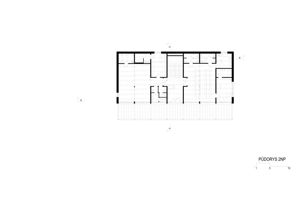 Kabiny FK Klánovice, 20-20-ARCHITEKTI: Půdorys 2NP