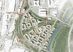 Žofinka, ADEPT + atelier.tečka + VEN.KU architekti + ohboi + VECTURA Pardubice, situace