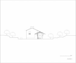 Mimarlar ve Han Tümertekin, lisovna organického oleje v Angelu, řez, výkres