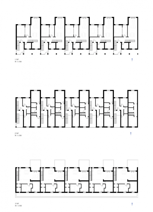 Anna Cisariková, Tovární bytový dům / Hrádek nad Nisou, půdorysy - foto