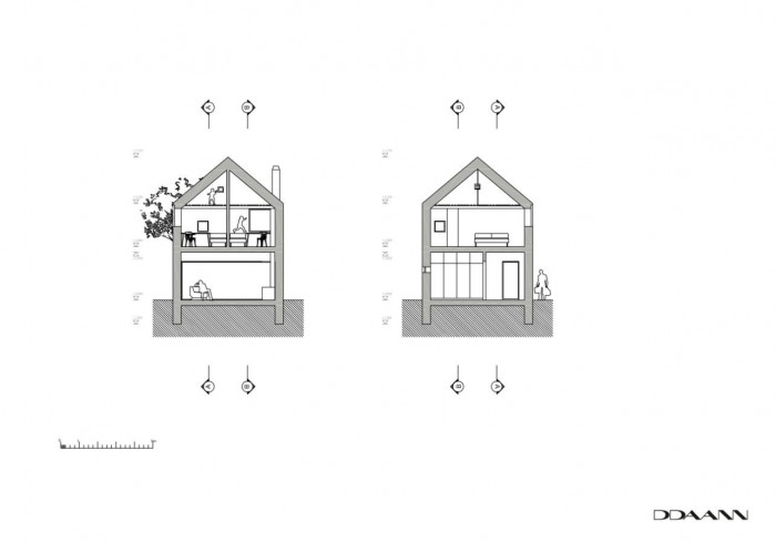 Dům před dvůr, řez, DDAANN