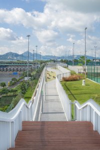 Park od studia Crossboundaries v čínském Šen-čenu