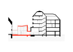 Obnova Červeného kostela, atelier-r: Řez příčný