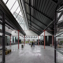 Vizualizace konverze bývalých továrních budov v Moravské Třebové na kulturní centrum od ateliéru Rusina Frei architekti