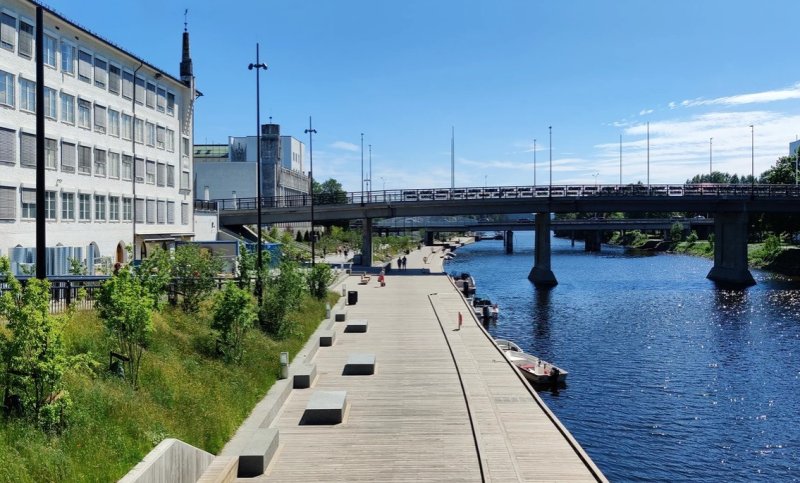 Sandvika river promenade, Haugen/Zohar Arkitekter. Zdroj: KRUH