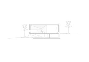 Rodinný dům E20, řez, Steimle Architekten BDA
