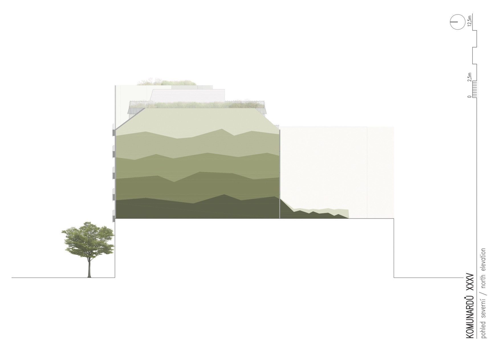 Komunardů XXXV, FIALA+NEMEC, pohled sever