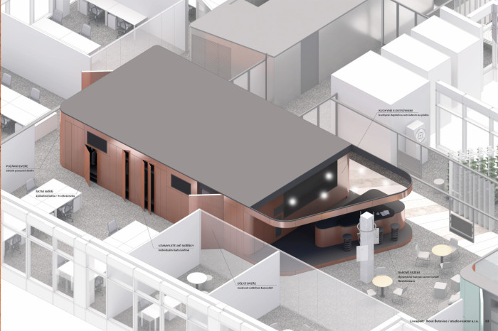 Kanceláře společnosti Livesport, Studio Reaktor / Jakub Heidler, Jan Kačer, flashformer nadhled