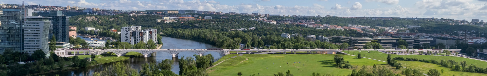 Vizualizace návrhu rekonstrukce Libeňského mostu od Petra Teje, Tomáše Caha a Oto Meltera