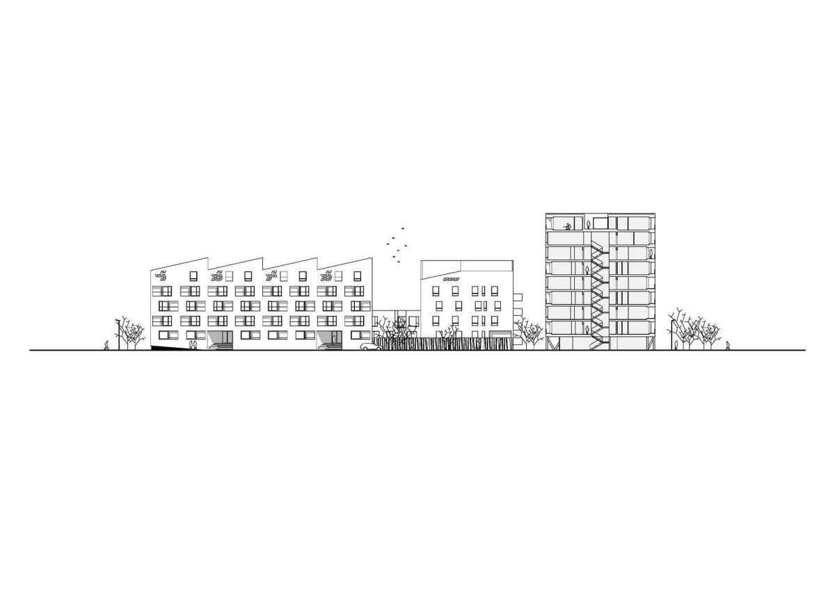 Obytný komplex Nová Terasa, Vallo Sadovsky Architects, pohled