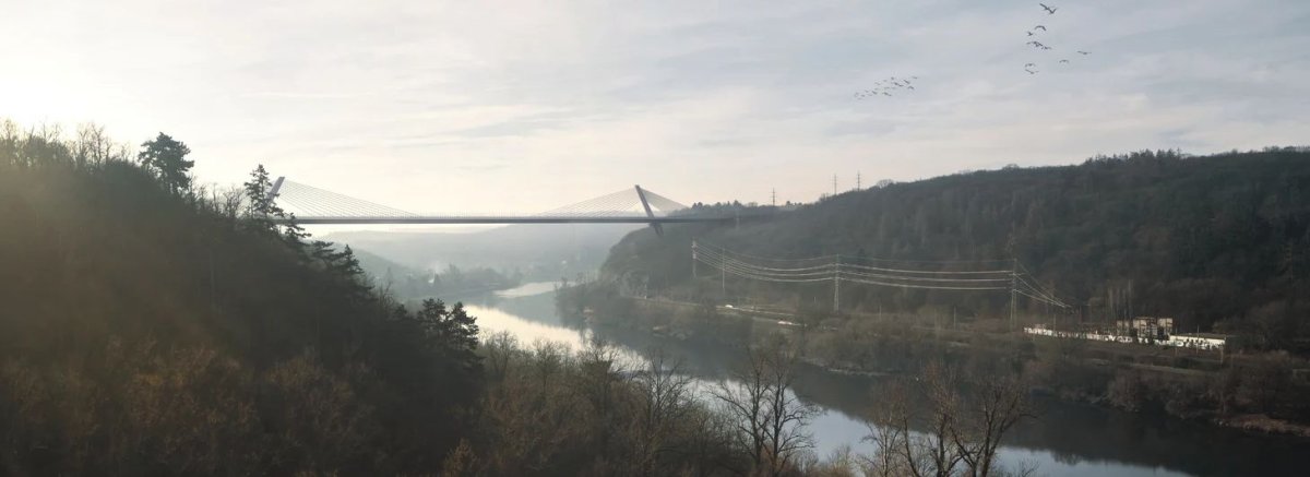 První místo v architektonické soutěže na most ze Suchdola do Březiněvsi získal tým Stráský, Hustý a partneři spolu se Studiem acht.