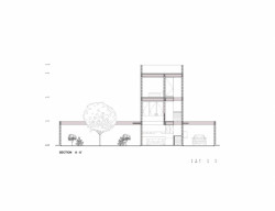 Casa Guadalupe, řez, Omar Lopéz Bautista