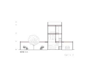 Casa Guadalupe, řez, Omar Lopéz Bautista