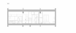 PROGRES ATELIER, Rekonstrukce bytu na Letné, řez A-A' – foto