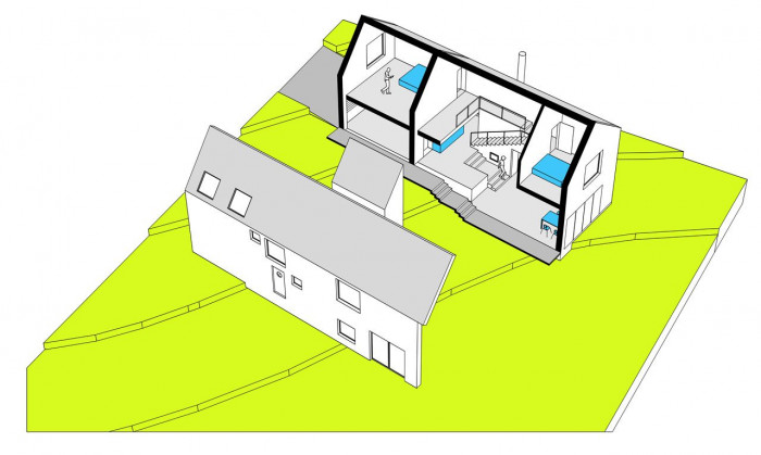 Mjölk architekti, Dům pro Markétku - hmota