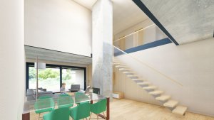 Na předměstí desetitisícového západočeského města roste moderní rodinný dům. Za jeho architekturou stojí Petr Sladký, projekční část zajistila kancelář AW Projekt. (na obrázku vizualizace)